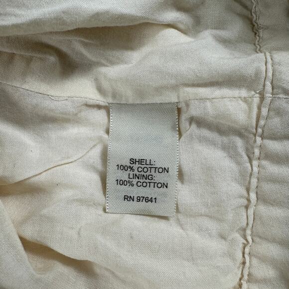 J.Jill Cotton Knee Length Flare Skirt Cream Coral Polkadots 6 Petite Boho Fairy - Picture 10 of 10